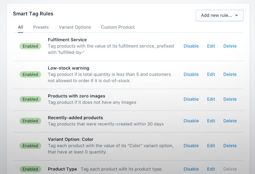 Introducing custom Product rules for Smart Tags
